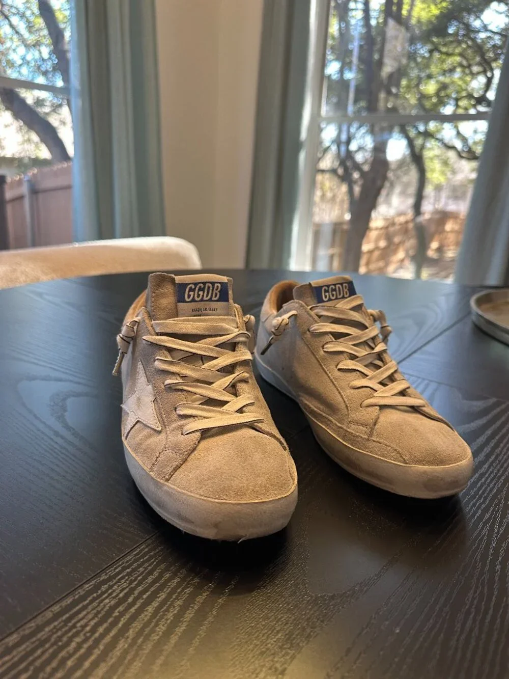 Golden Goose Grey Suede Super Star Low Top Sneakers - Picture 2 of 5